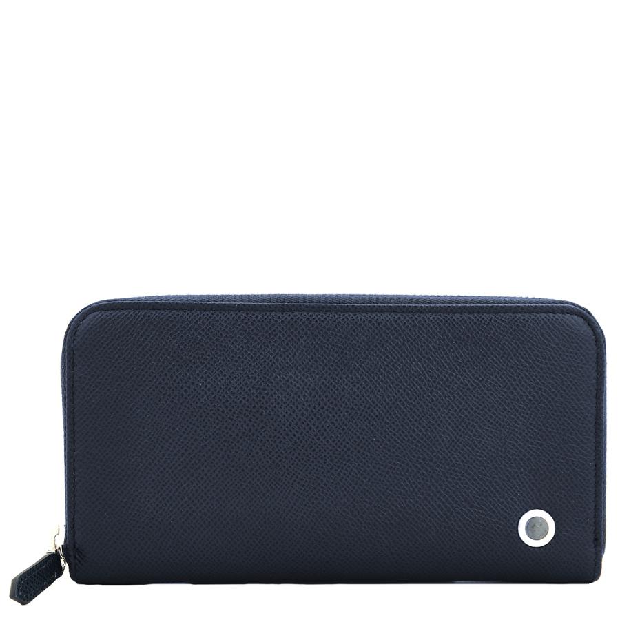 Bvlgari Blue Leather Zip Wallet by BVLGARI