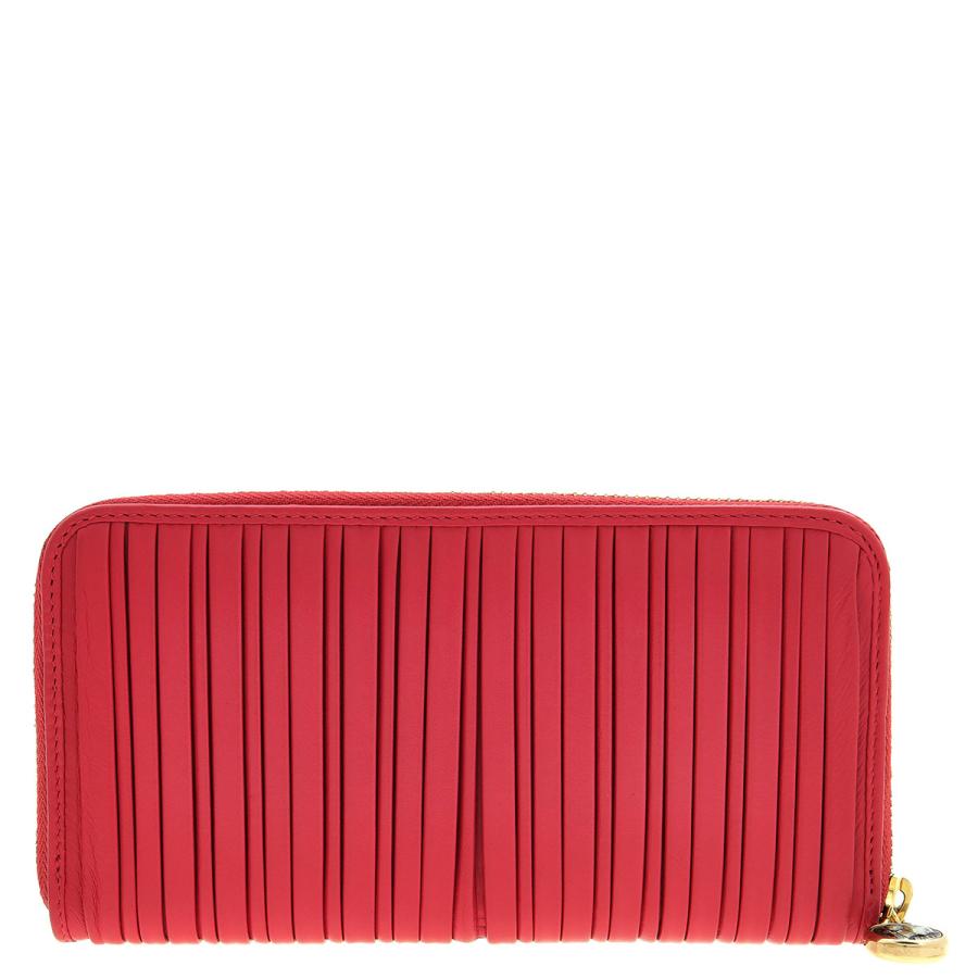Bvlgari Plisse Monete Leather Zip Around Wallet by BVLGARI