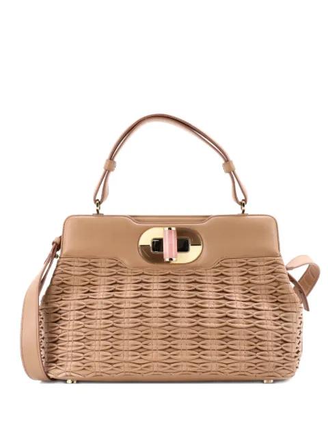 Isabella Rossellini Bag Ruched Leather Medium tote bag by BVLGARI 