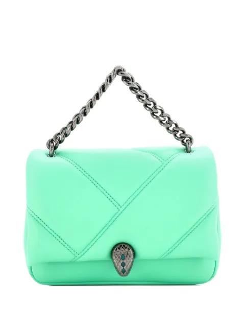 Serpenti Cabochon Messenger Bag Diagonal Quilted Leather Mini shoulder bag by BVLGARI 