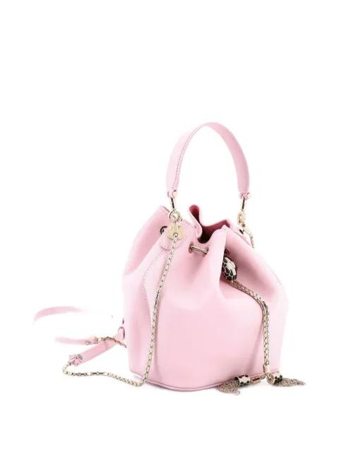 Serpenti Forever Leather bucket bag by BVLGARI 