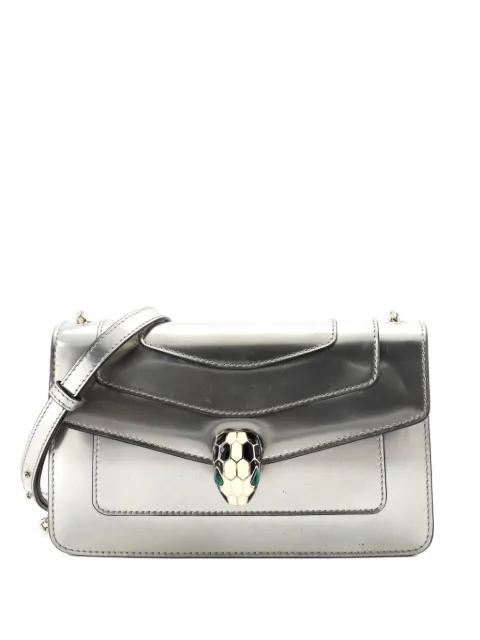 Serpenti Forever Metallic Leather Small shoulder bag by BVLGARI 