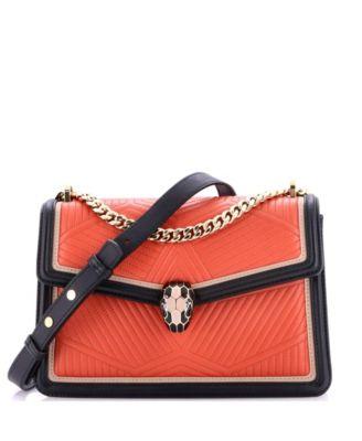 Small Serpenti Forever Shoulder Bag Quilted Leather by  BVLGARI