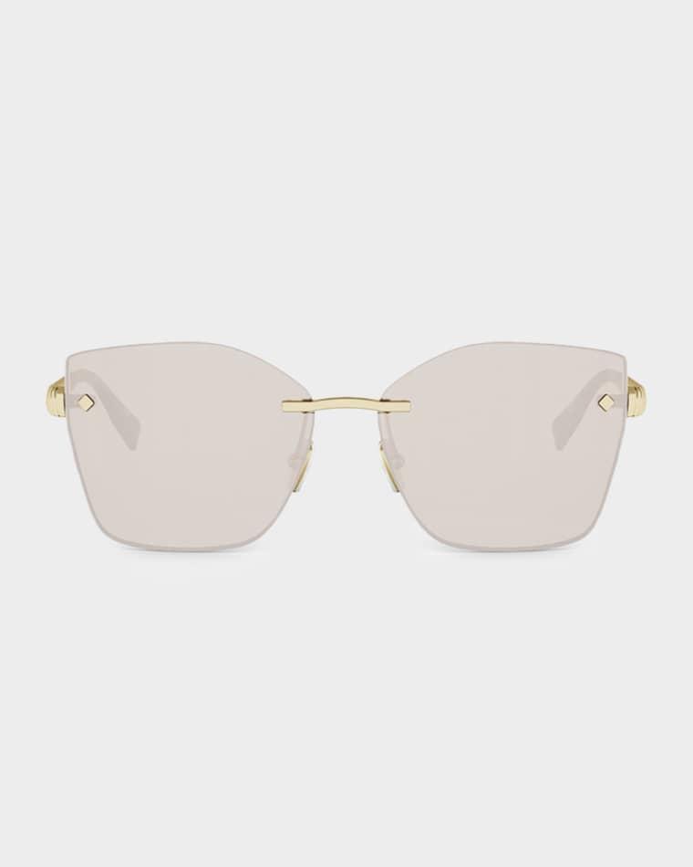 Tubogas 59mm Metal Square Sunglasses by BVLGARI