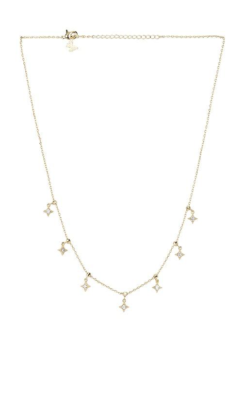 By Adina Eden Cz Muli Starburst Dangling Necklace in Metallic Gold by BY ADINA EDEN