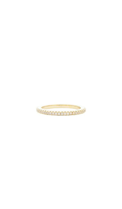 By Adina Eden Micro Pav? Thin Eternity Band Ring in Metallic Gold by BY ADINA EDEN By Adina Eden Micro Pav? Thin Eternity Band Ring in Metallic Gold by BY ADINA EDEN