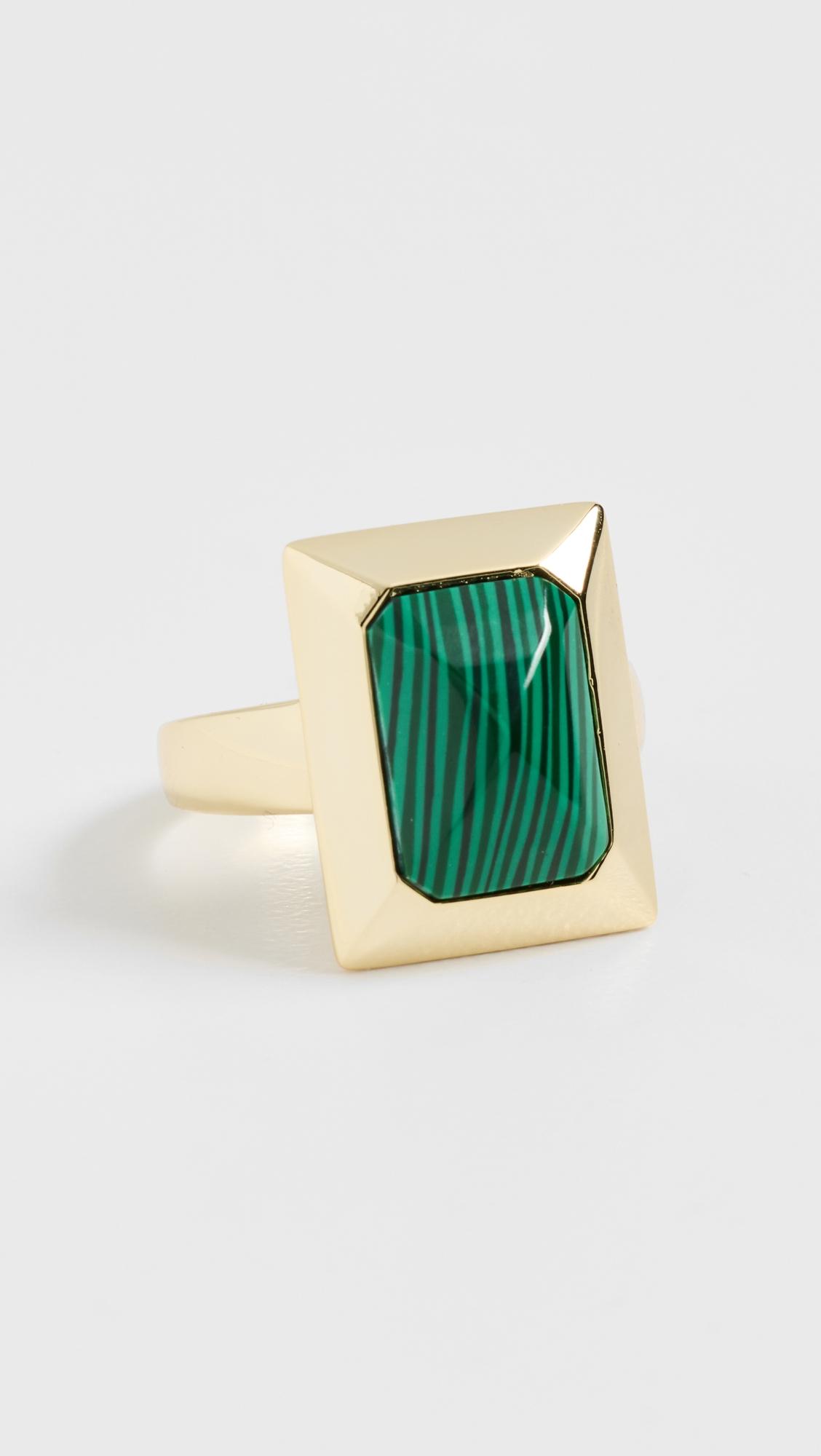 Colored Baguette Stone Rectangle Ring by BY ADINA EDEN