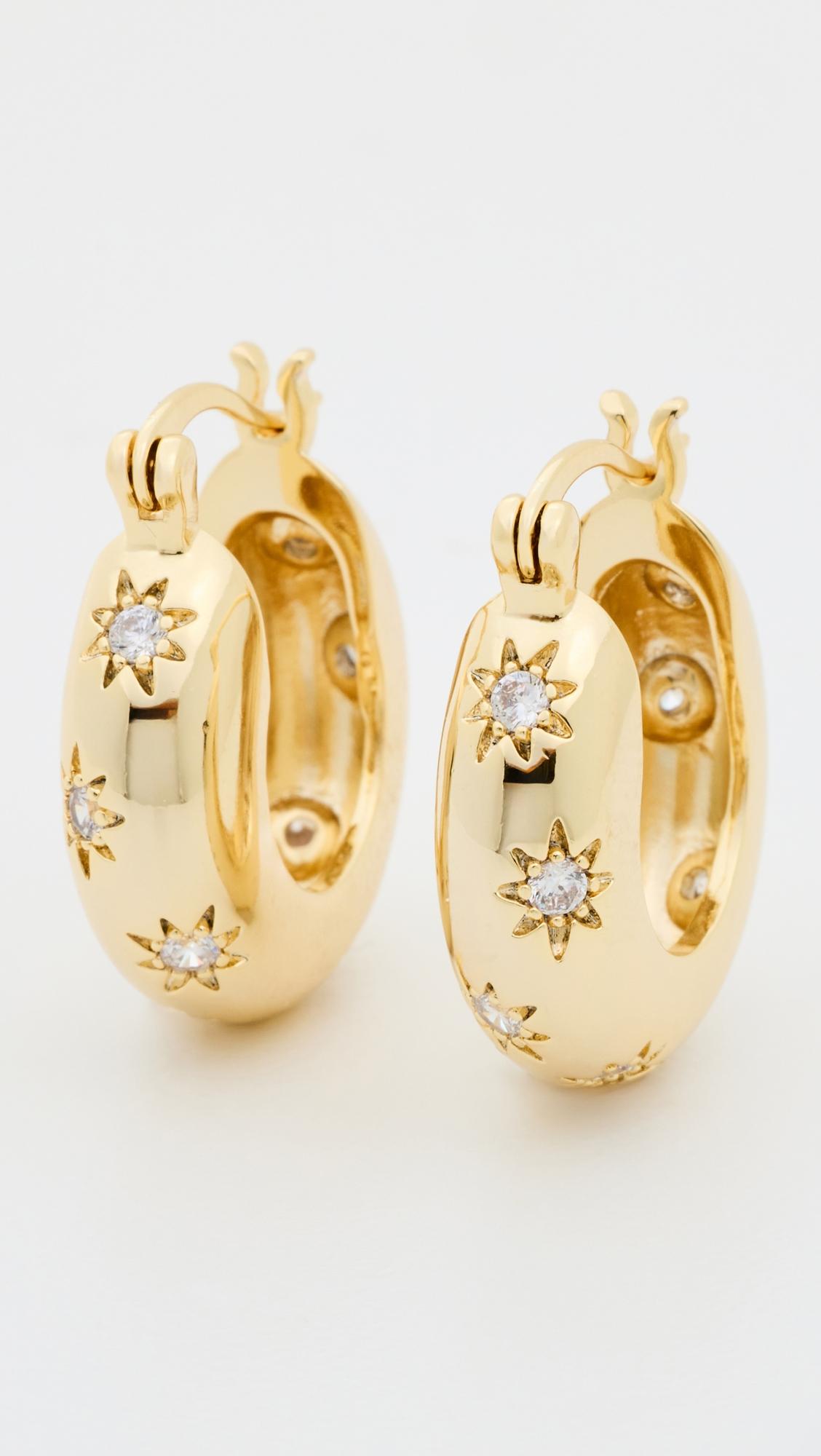 Starburst Bubble Hoop Earrings by BY ADINA EDEN