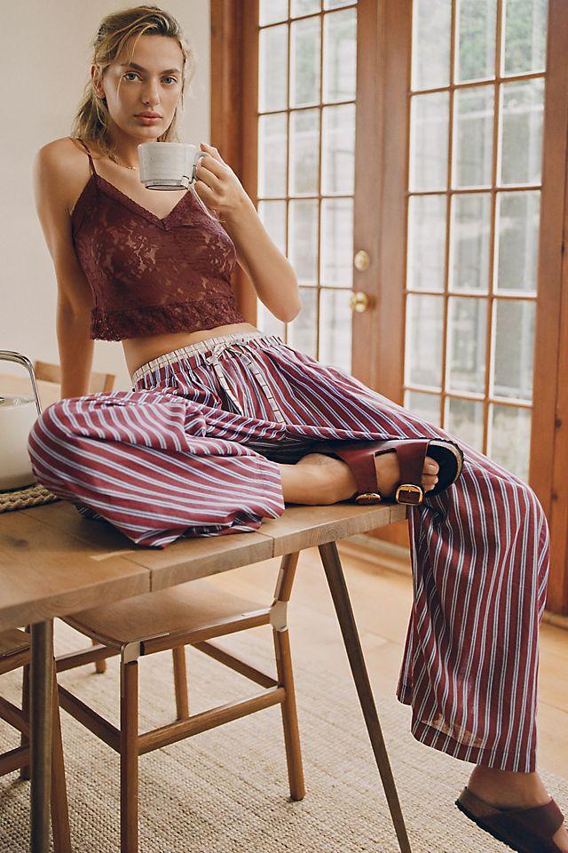 By Anthropologie Mixed Stripe Wide-Leg Pants by BY ANTHROPOLOGIE