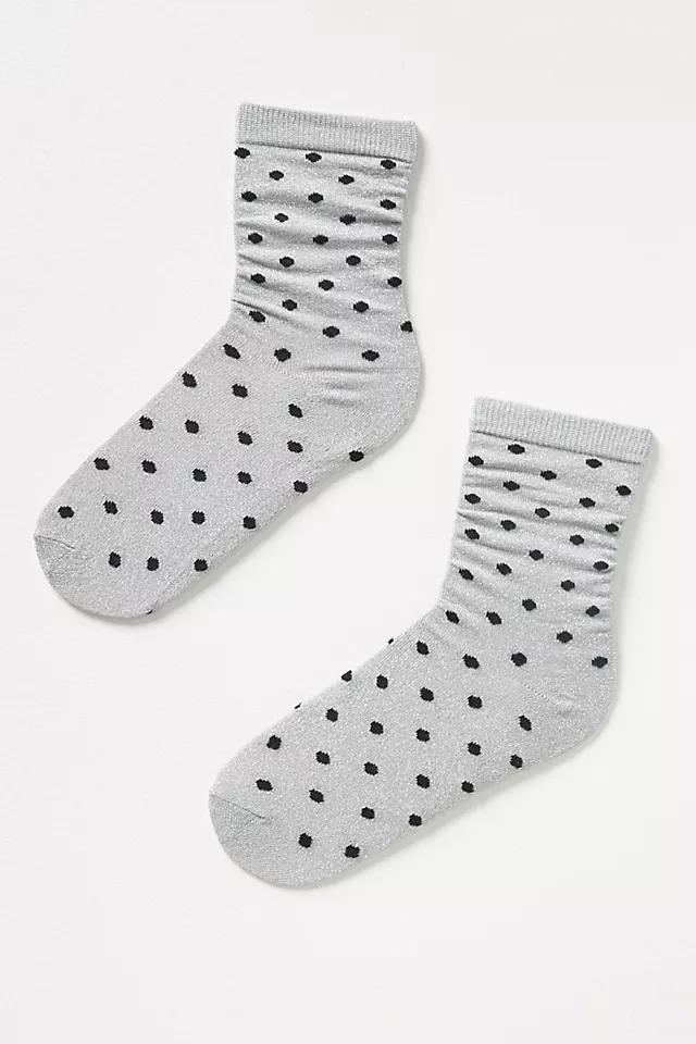 By Anthropologie Polka Dot Lurex Socks by BY ANTHROPOLOGIE