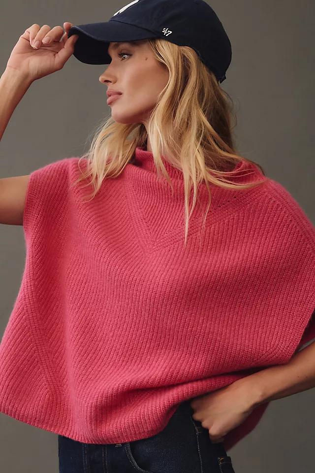 The Enza Oversized Ribbed Cashmere Sweater Vest by BY ANTHROPOLOGIE