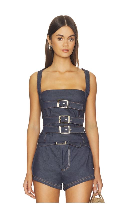 BY.DYLN Cindy Top in Navy by BY.DYLN
