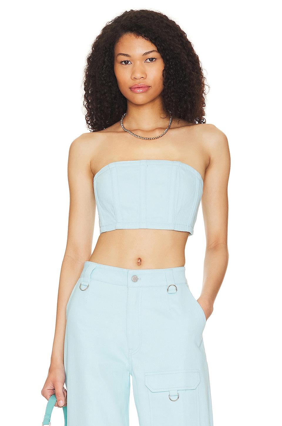 BY.DYLN Cooper Crop Top in Baby Blue by BY.DYLN