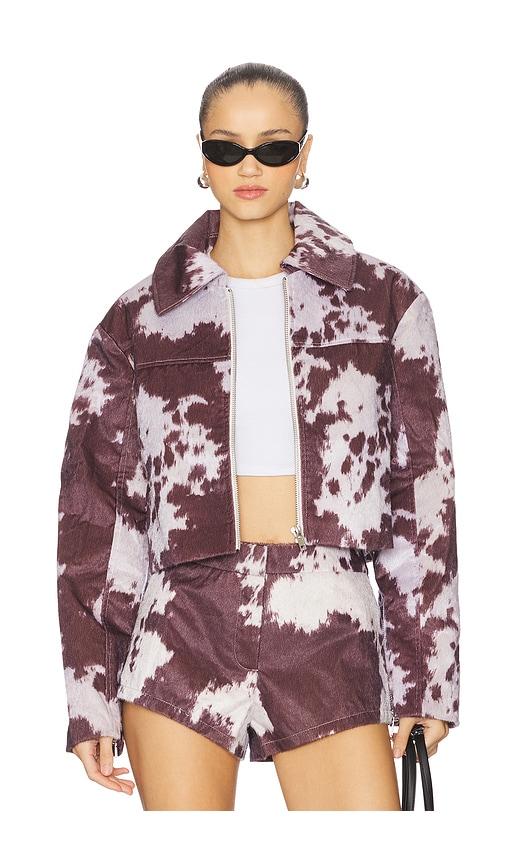 BY.DYLN Helsa Jacket in Wine,White by BY.DYLN