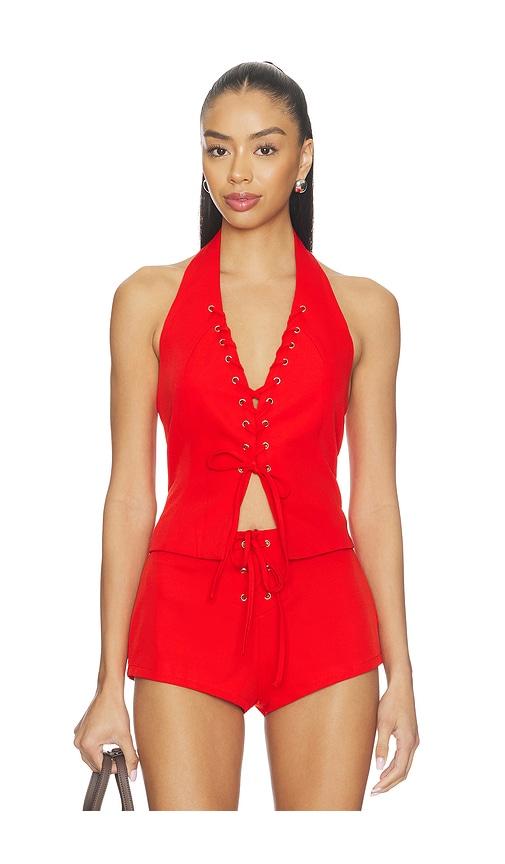 BY.DYLN Mila Top in Red by BY.DYLN