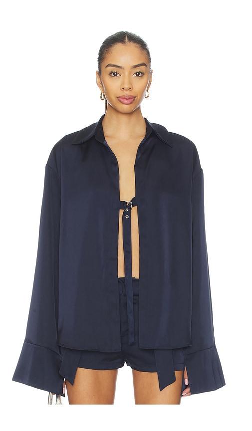 BY.DYLN x REVOLVE Andi Shirt in Navy by BY.DYLN