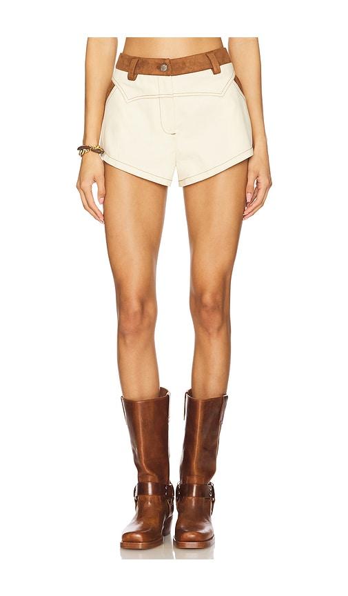 BY.DYLN x REVOLVE Donella Micro Shorts in Cream by BY.DYLN