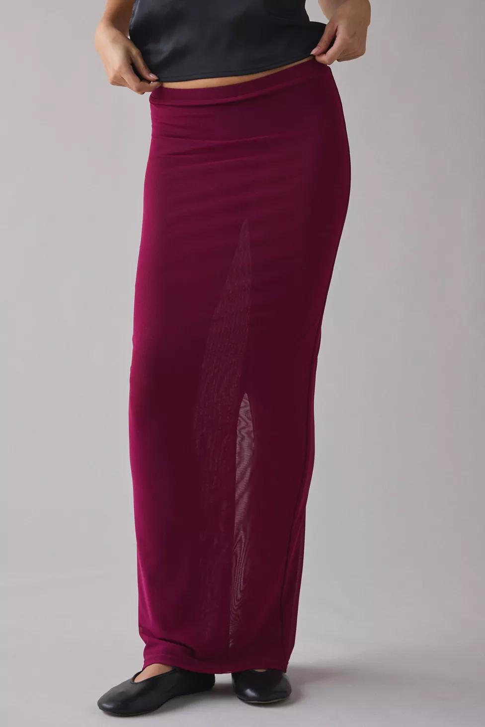 by.DYLN Maddox Semi-Sheer Mesh Maxi Skirt by BY.DYLN