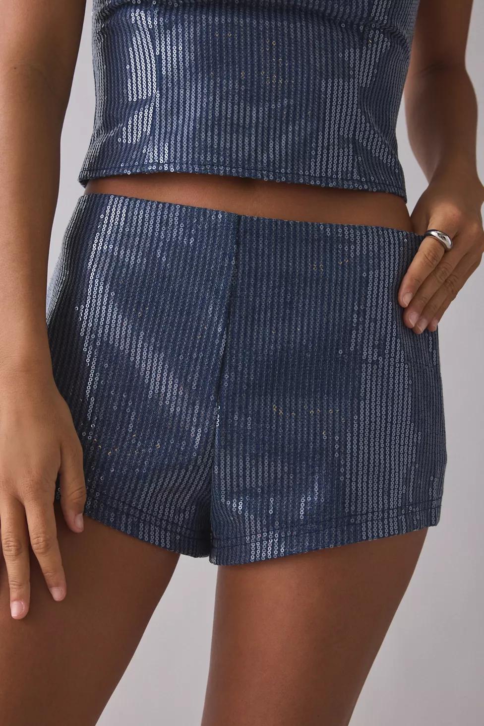 by.DYLN Messa Sequin Micro Shorts by BY.DYLN