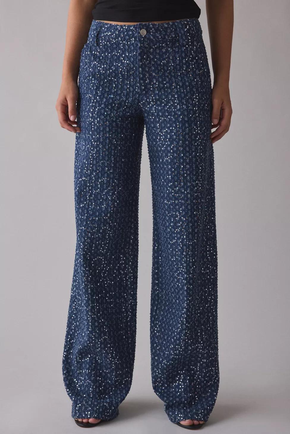 by.DYLN Valentina Sequin Embellished Baggy Jeans by BY.DYLN