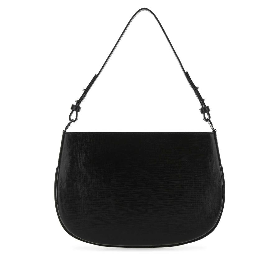 BY FAR Black Leather Issa Handbag by BY FAR
