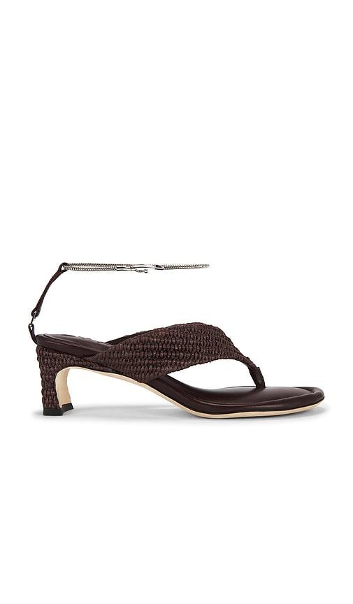 BY FAR Dasha Raffia Heel in Purple by BY FAR