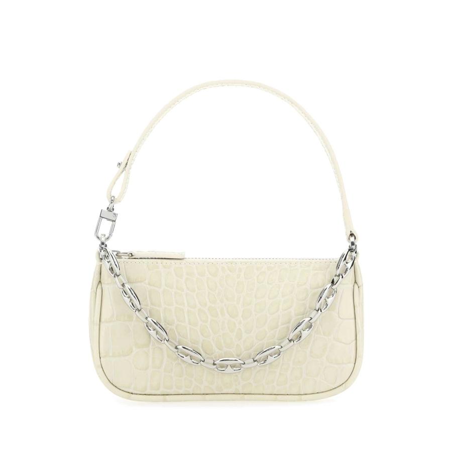 BY FAR Ivory Leather Mini Rachel Handbag by BY FAR
