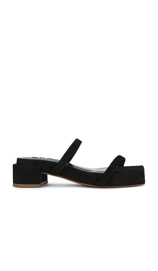 BY FAR Tanya Suede Sandal in Black by BY FAR
