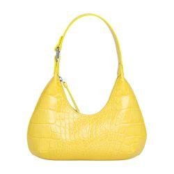 Baby Amber croco embossed leather handbag by BY FAR