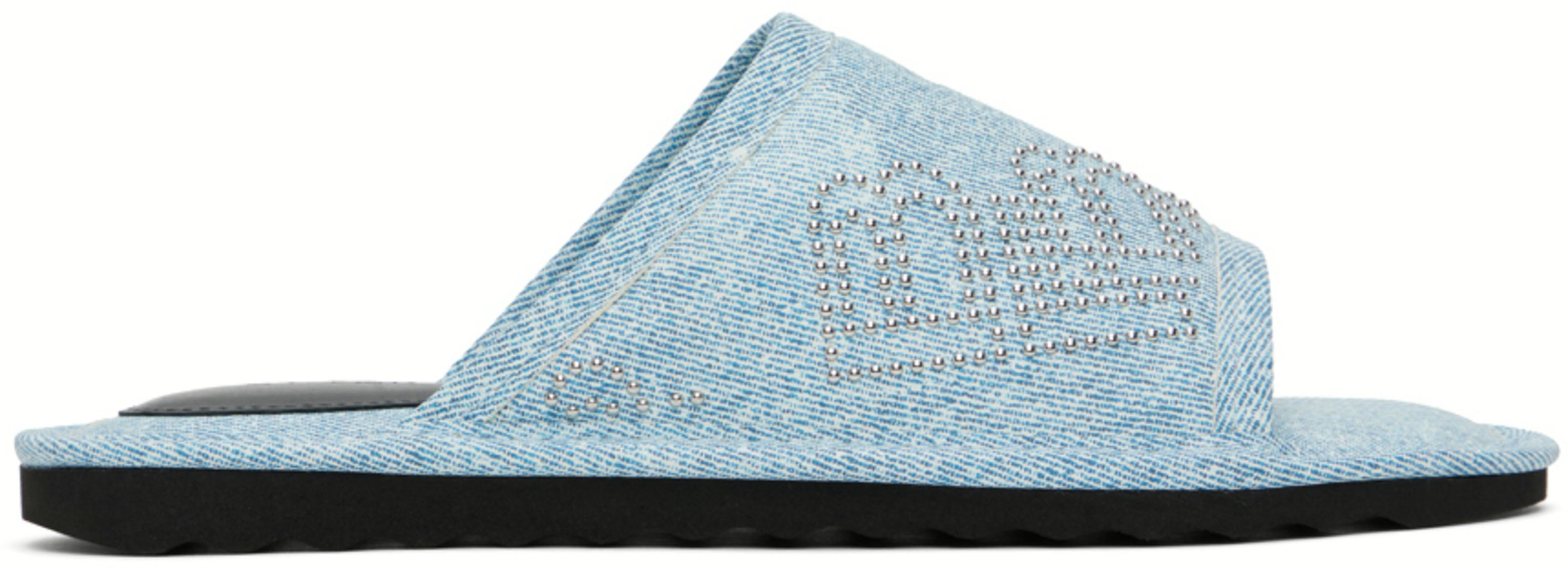 Blue Ari Stud Slides by BY FAR