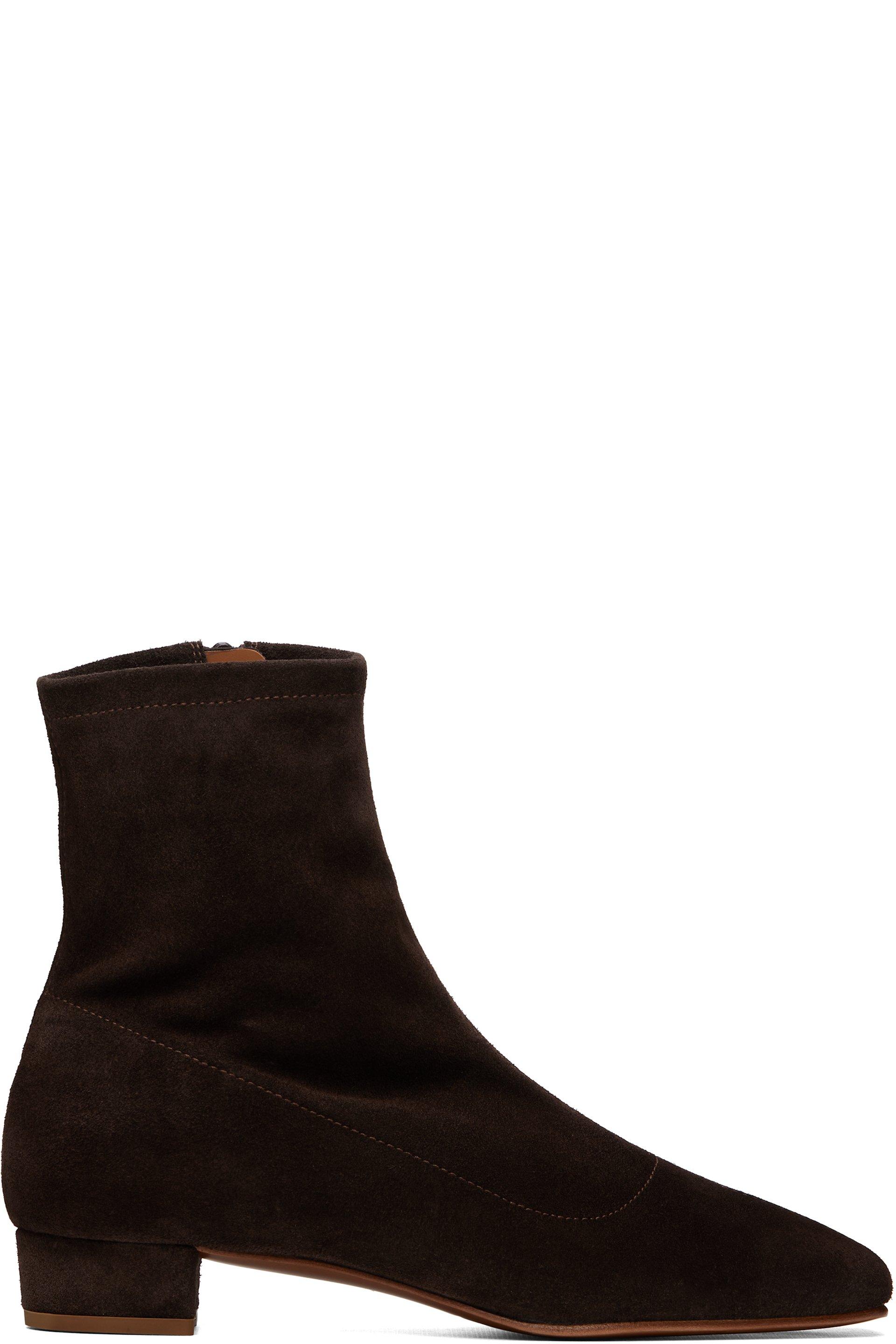 Brown Este Suede Leather Boots by BY FAR