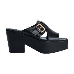Lenka  gloss leather mules by BY FAR