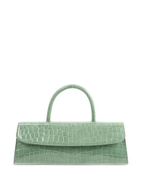 Mini Longa fresh embossed leather top-handle bag by BY FAR
