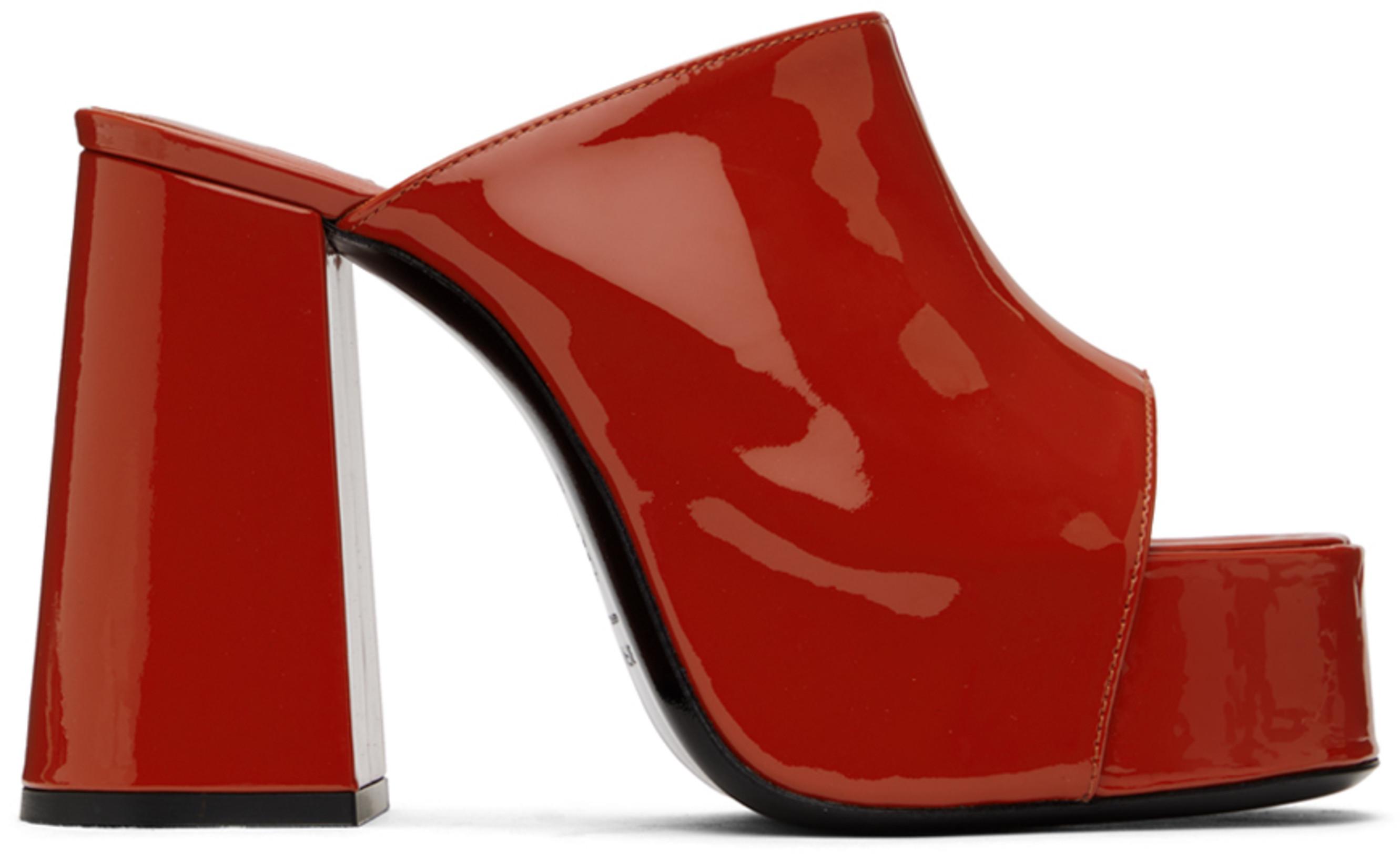 Orange Brad Heeled Sandals by BY FAR