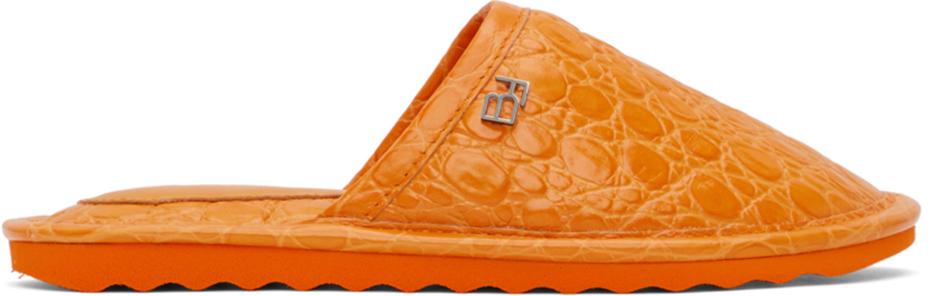 Orange  Larry Slippers by BY FAR