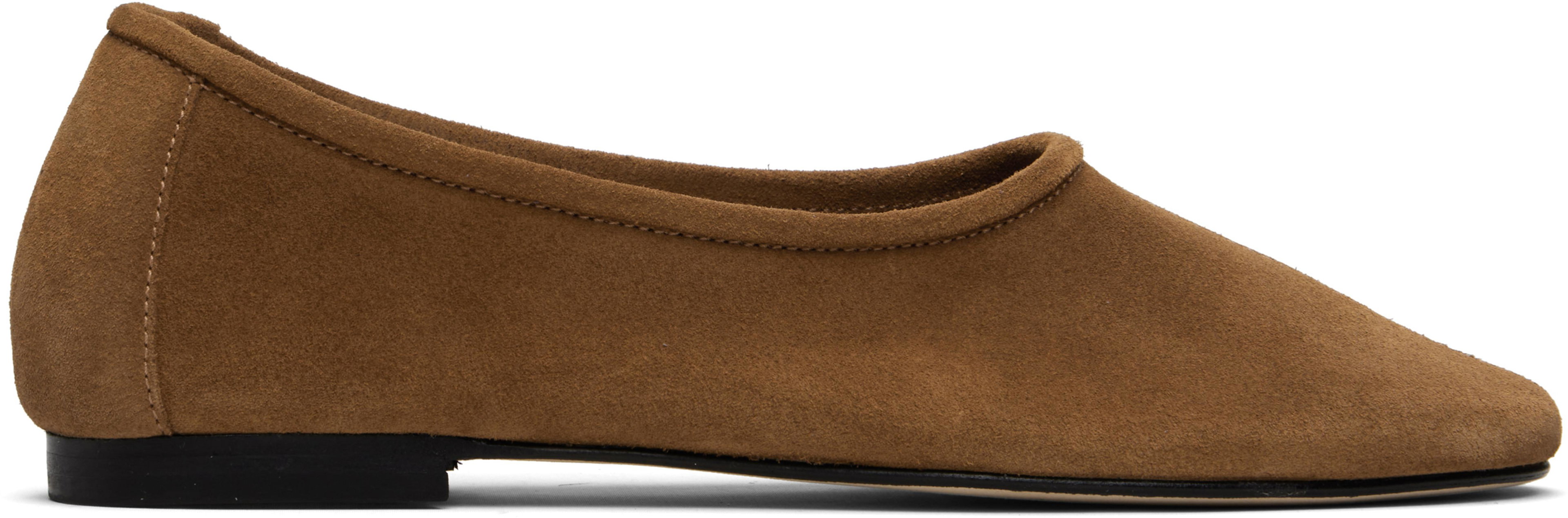 Tan Prudence Ballerina Flats by BY FAR