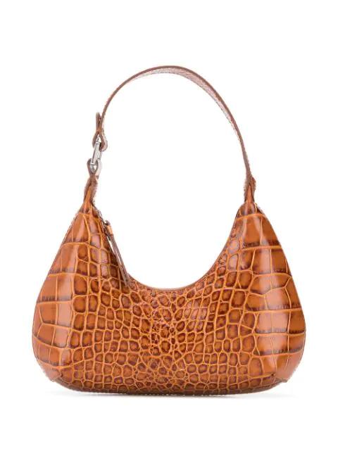 crocodile-effect shoulder bag by BY FAR