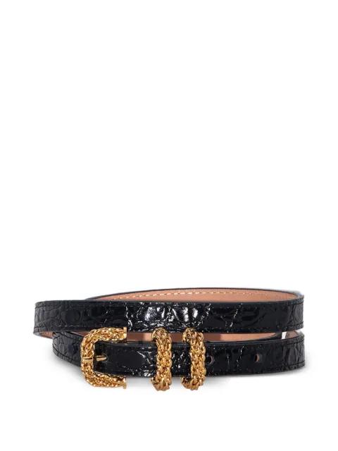 embossed gold-tone buckle belt by BY FAR