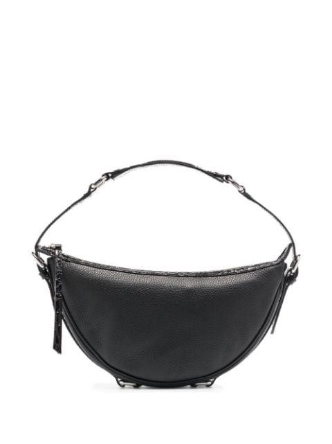 grained-leather curved shoulder bag by BY FAR
