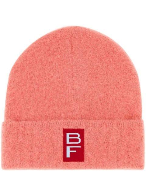 logo-patch knit beanie by BY FAR