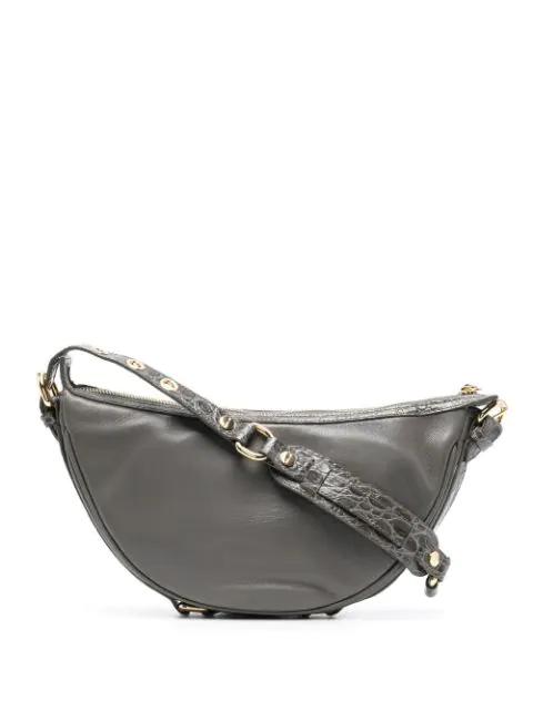 zip-up curved shoulder bag by BY FAR