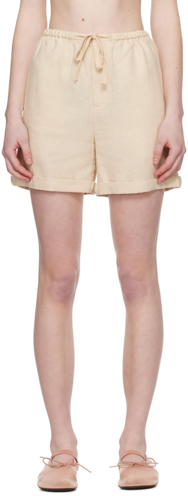 Beige Josea Shorts by BY MALENE BIRGER