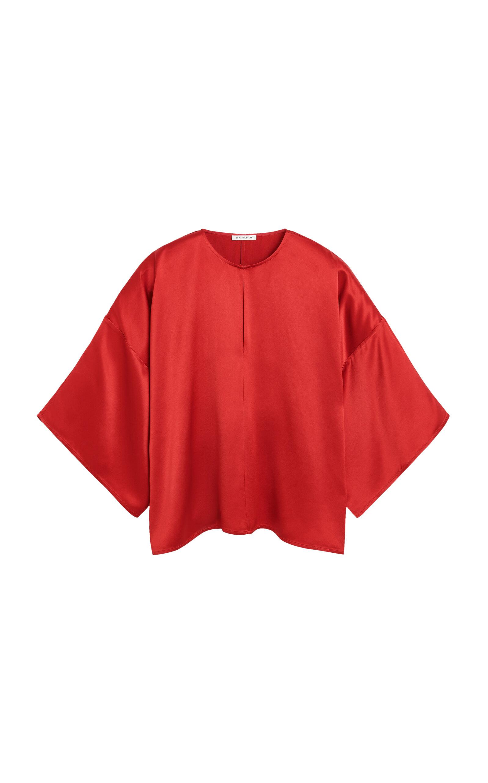 By Malene Birger Cicie Oversized Satin Top - Moda Operandi by BY MALENE BIRGER