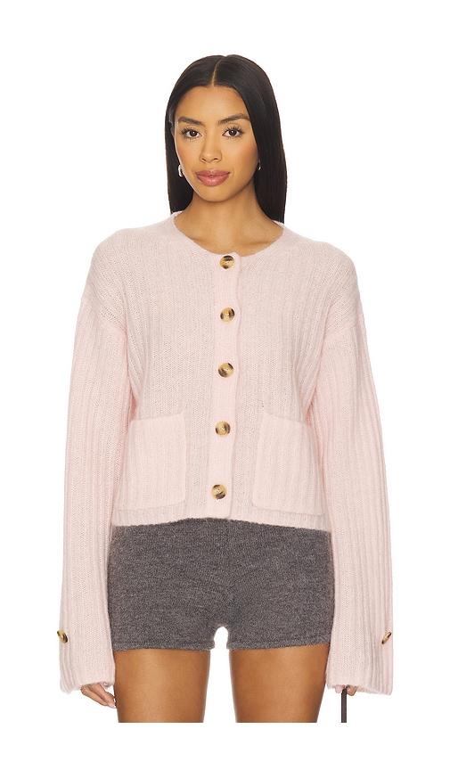 By Malene Birger Cierrou Rib Cardigan in Pink by BY MALENE BIRGER