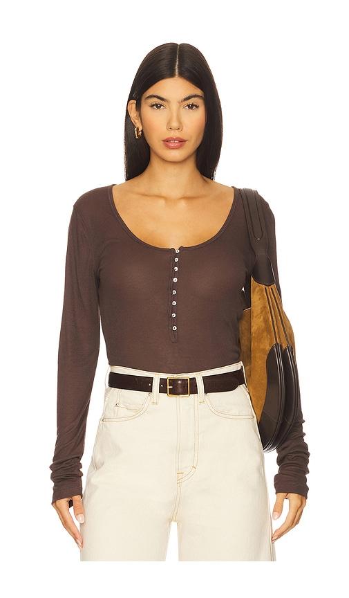 By Malene Birger Majka Bodysuit in Chocolate by BY MALENE BIRGER