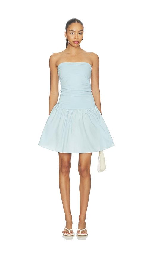 By Malene Birger Marcia Mini Dress in Baby Blue by BY MALENE BIRGER
