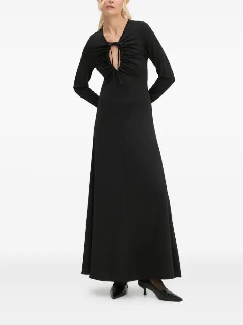 Deija gathered long-sleeve maxi dress by BY MALENE BIRGER