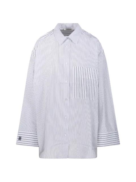 Derris pinstripe chest-pocket shirt by BY MALENE BIRGER