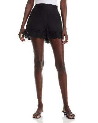 Greta Eyelet Hem Shorts by BY MALENE BIRGER