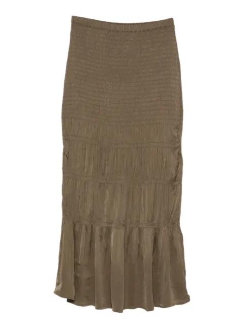 Ilona shirred ruffled maxi skirt by BY MALENE BIRGER
